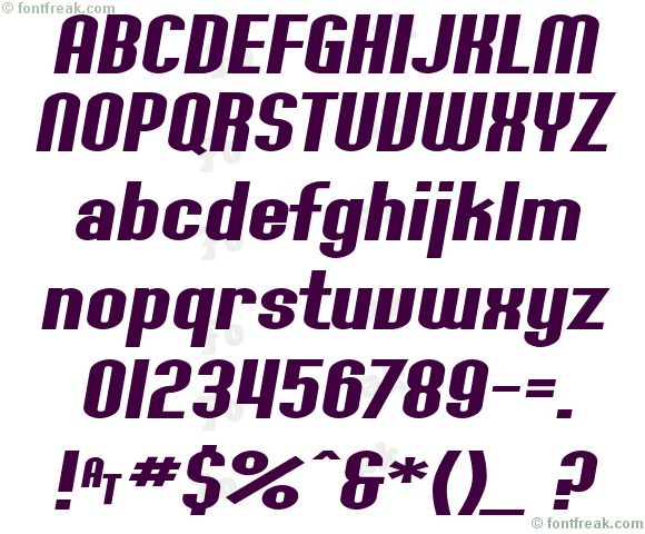 SF Willamette Extended Bold Italic