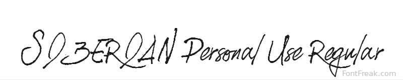 SIBERIAN Personal Use Regular font preview