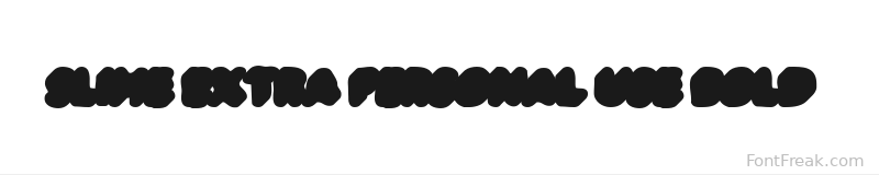 SLIME EXTRA PERSONAL USE Bold font preview