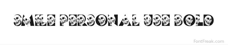SMILE PERSONAL USE Bold font preview