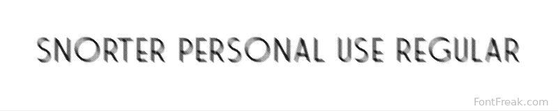 SNORTER PERSONAL USE Regular font preview