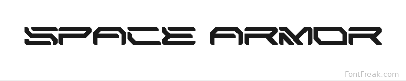 SPACE ARMOR font preview