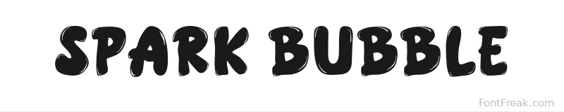 SPARK BUBBLE font preview