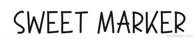 SWEET MARKER font preview