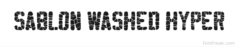 Sablon Washed Hyper font preview