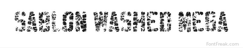 Sablon Washed Mega font preview