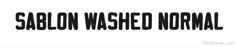 Sablon Washed Normal font preview