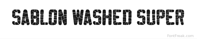 Sablon Washed Super font preview