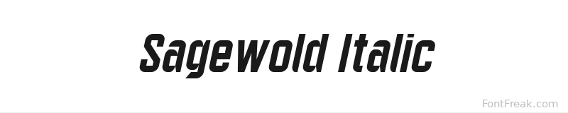 Sagewold Italic font preview