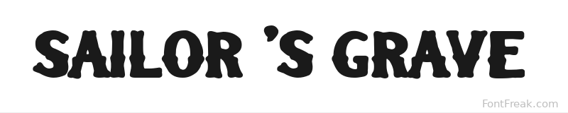 Sailor's Grave font preview