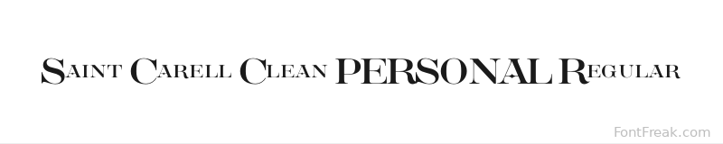 Saint Carell Clean PERSONAL Regular font preview