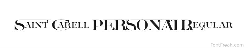 Saint Carell PERSONAL Regular font preview