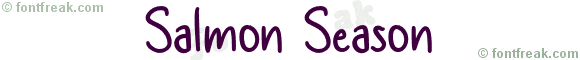 Salmon Season font preview