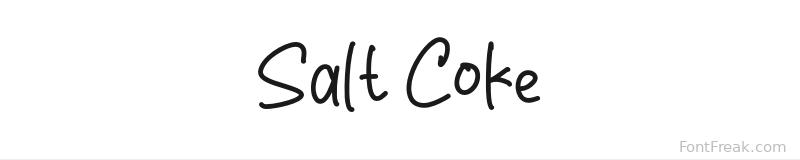 Salt Coke font preview