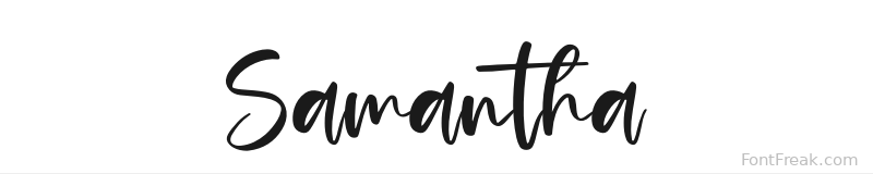Samantha font preview