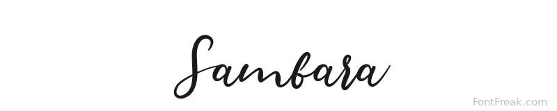 Sambara font preview