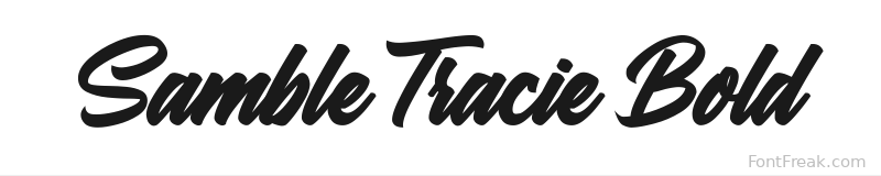 Samble Tracie Bold font preview
