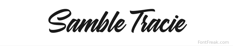 Samble Tracie font preview