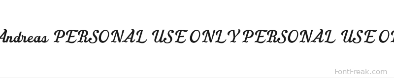 San Andreas PERSONAL USE ONLY PERSONAL USE ONLY font preview