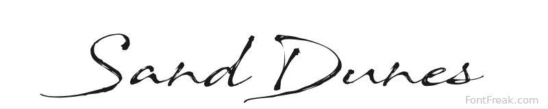SandDunes font preview