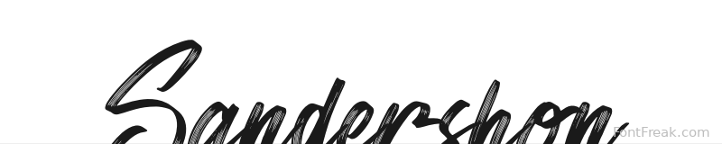 Sandershon font preview