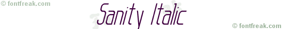 Sanity Italic