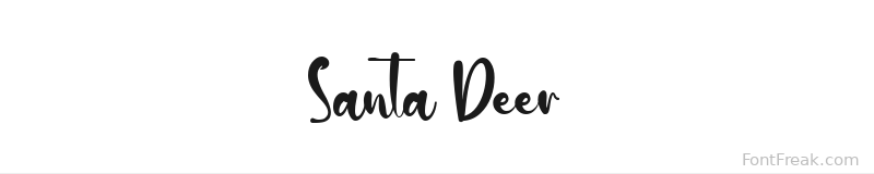 Santa Deer font preview