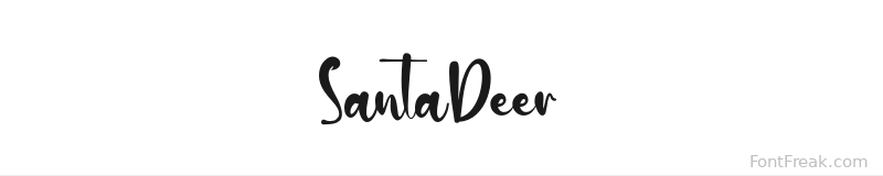 SantaDeer font preview