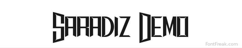 Saradiz Demo font preview