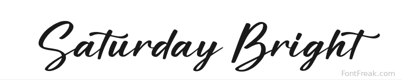 Saturday Bright font preview