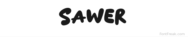 Sawer font preview