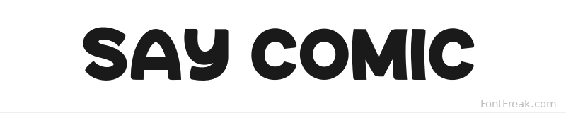 Say Comic font preview