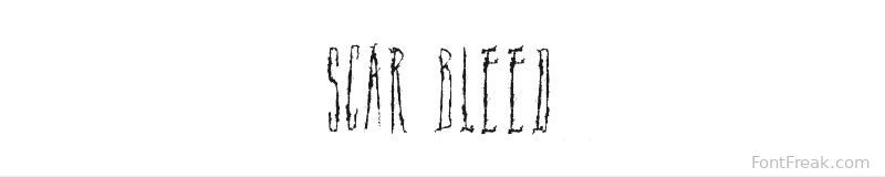 Scar Bleed font preview