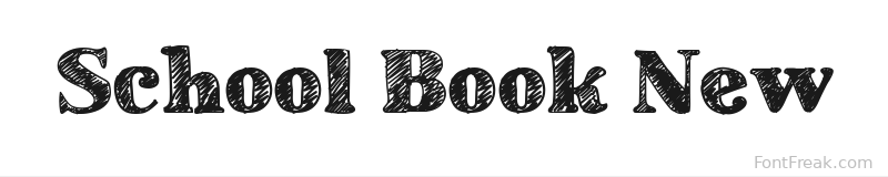 School Book New font preview