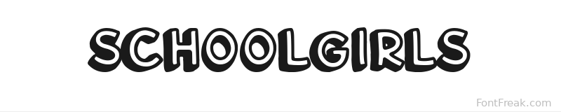 Schoolgirls font preview