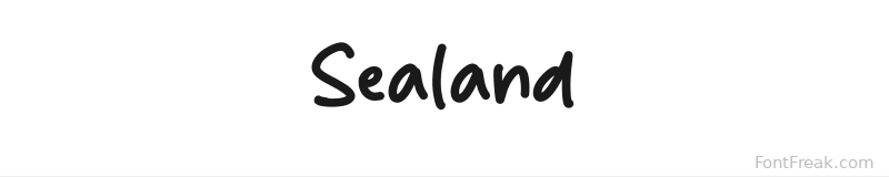 Sealand font preview
