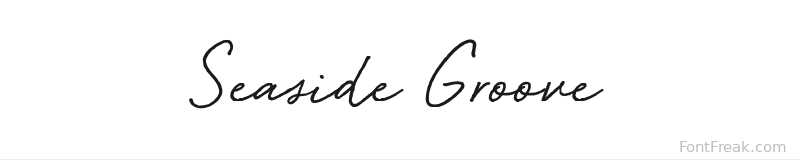 Seaside Groove font preview