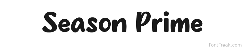 Season Prime font preview