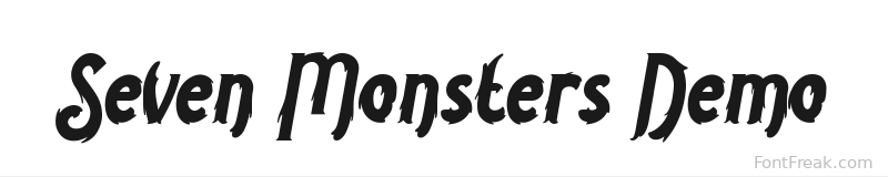 Seven Monsters Demo font preview