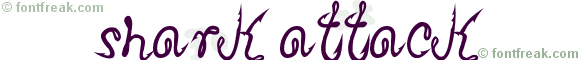 Shark Attack font preview