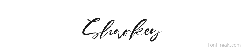 Sharkey font preview