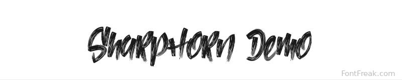 SharpHorn Demo font preview