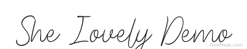 She Lovely Demo font preview