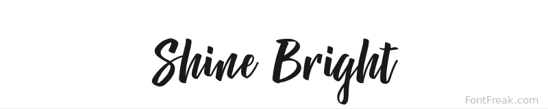 Shine Bright font preview
