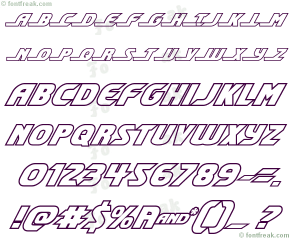 Shining Herald Outline Italic