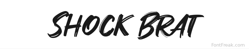 Shock Brat font preview