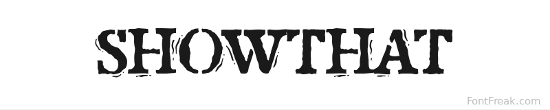 Showthat font preview