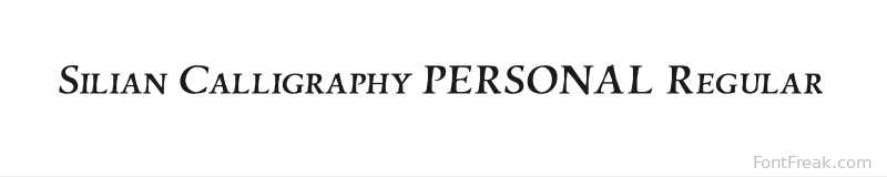 Silian Calligraphy PERSONAL Regular font preview