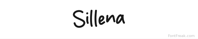 Sillena font preview