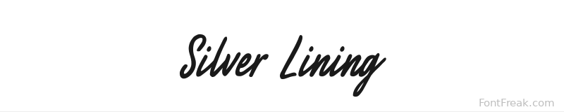 Silver Lining font preview